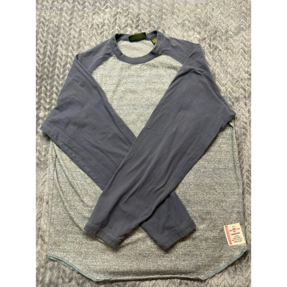 Timberland Mens XL Long Sleeve Raglan Baseball T-Shirt Grey Heather 0605